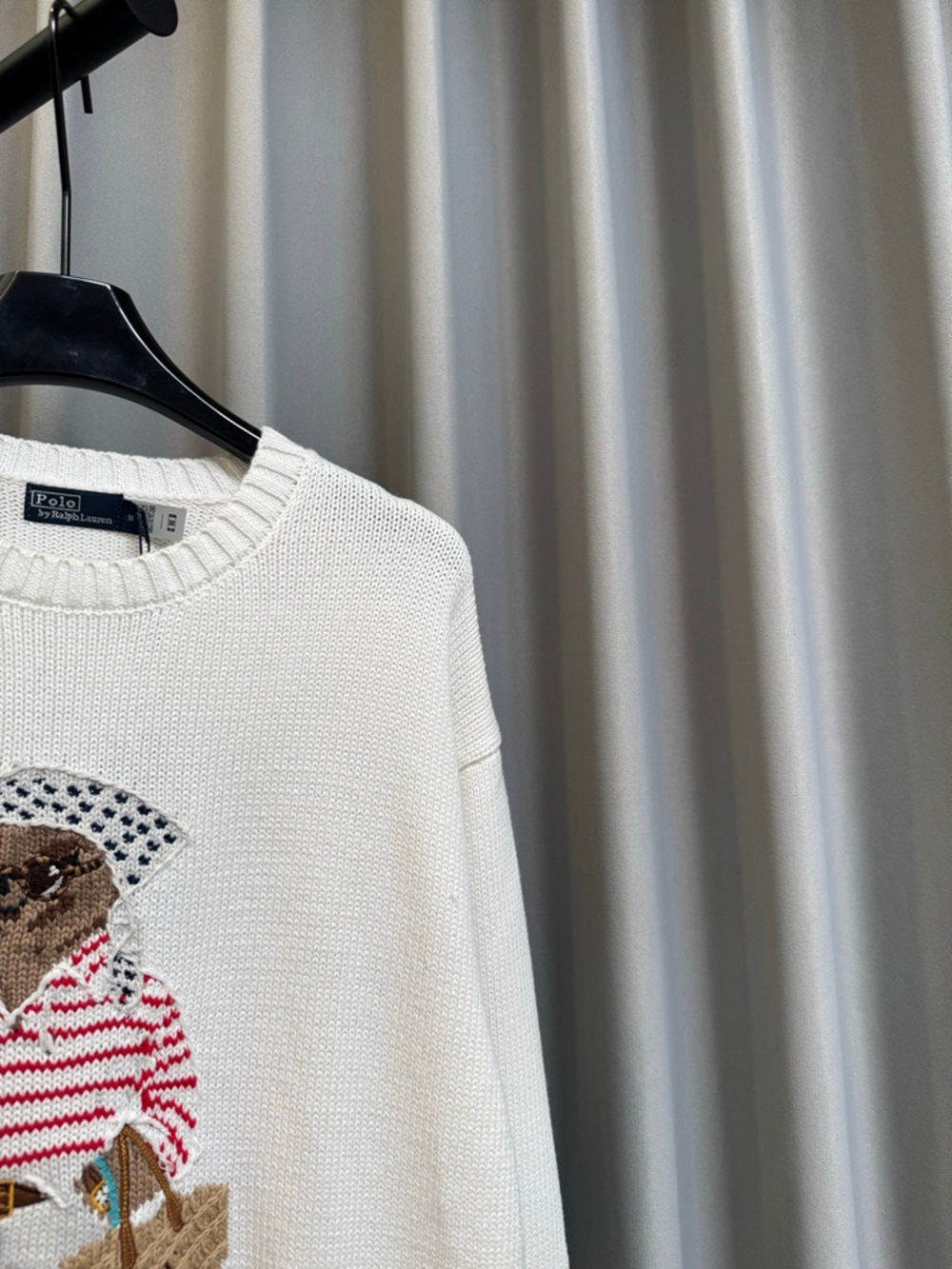Polo Ralph Lauren Beach Bear Crewneck Knit Sweater White - Picture 8 of 8